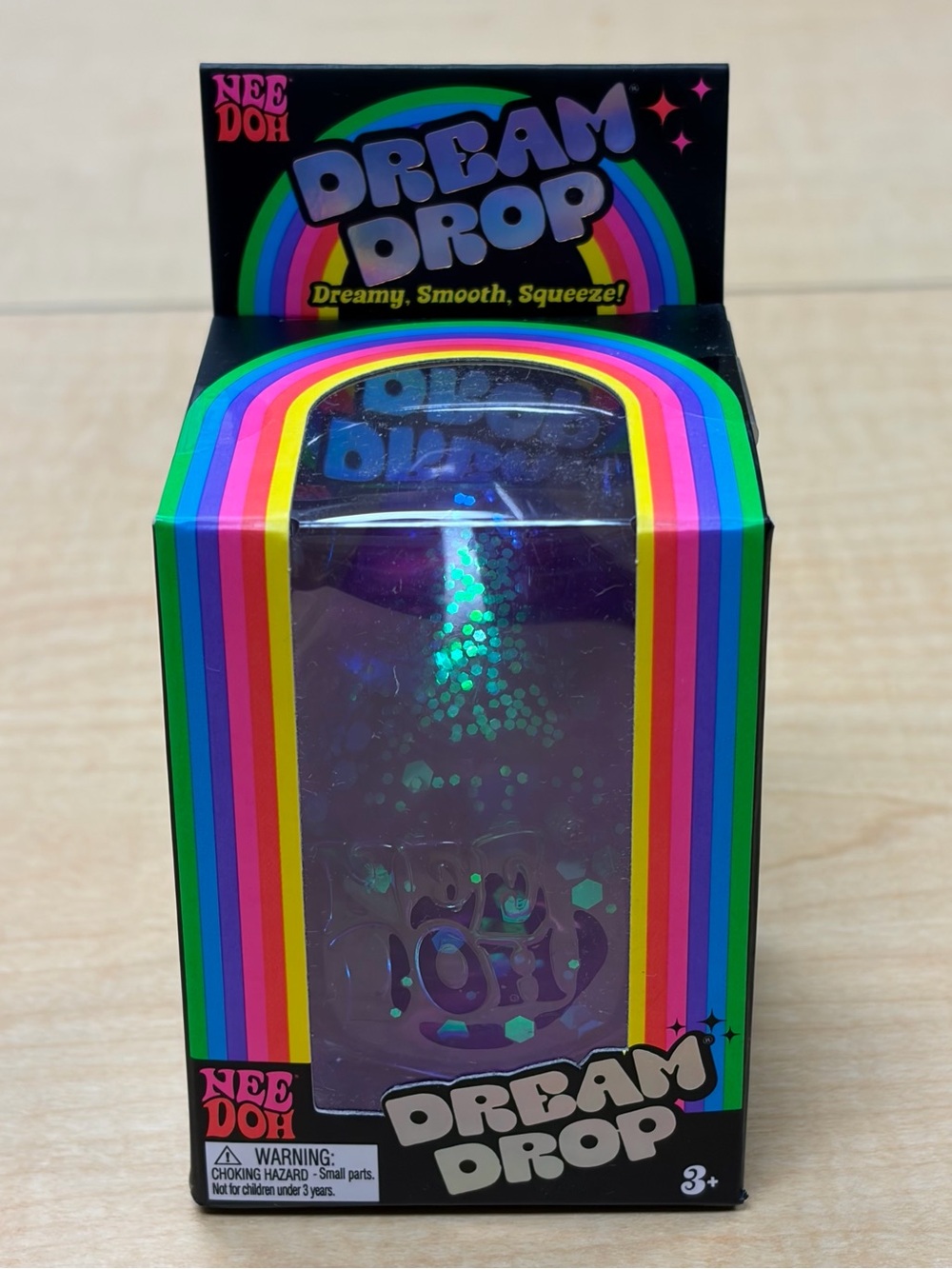 Needoh Dream Drop Pink Fidget Toy - Dreamy, Smooth, Squeeze! NEW